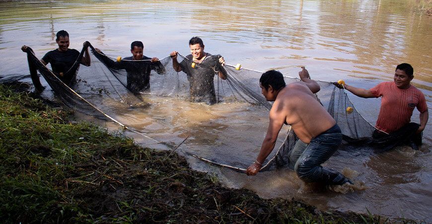 Devida refuerza intervención en el Putumayo, en Loreto, Perú con actividades acuícolas crianza de peces amazónicos