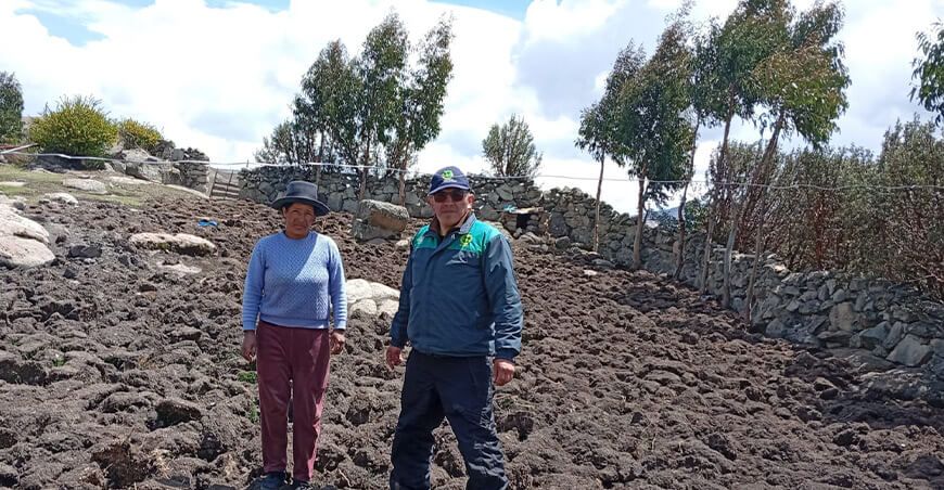 Huancavelica inicia el proyecto Agricultura Familiar verificando terrenos