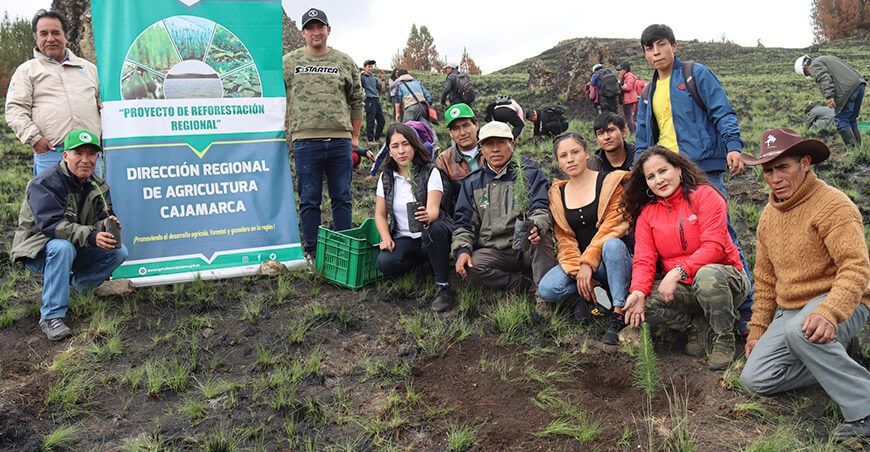 Cajamarca inicia campaña de reforestación en el caserío Sexemayo Perú