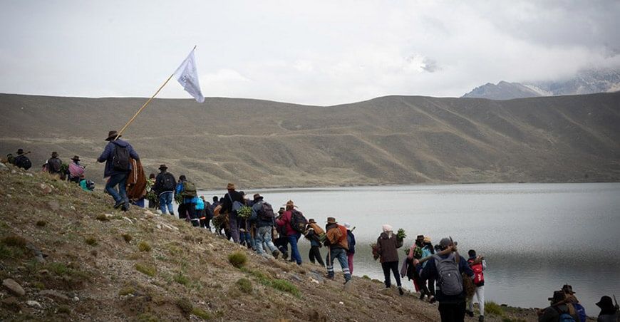Comunidad de Aquia rompe récord con la siembra de 150 000 árboles nativos de queñuales en un solo día Ancash Perú