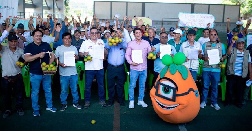 Devida impulsará actividad naranja en distritos de Juanjuí y Pajarillo San Martín Perú