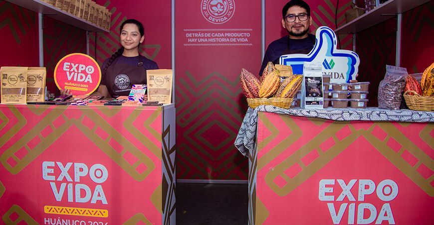 Expovida Huánuco 2024: Café y chocolate del Alto Huallaga conquistan a empresas locales