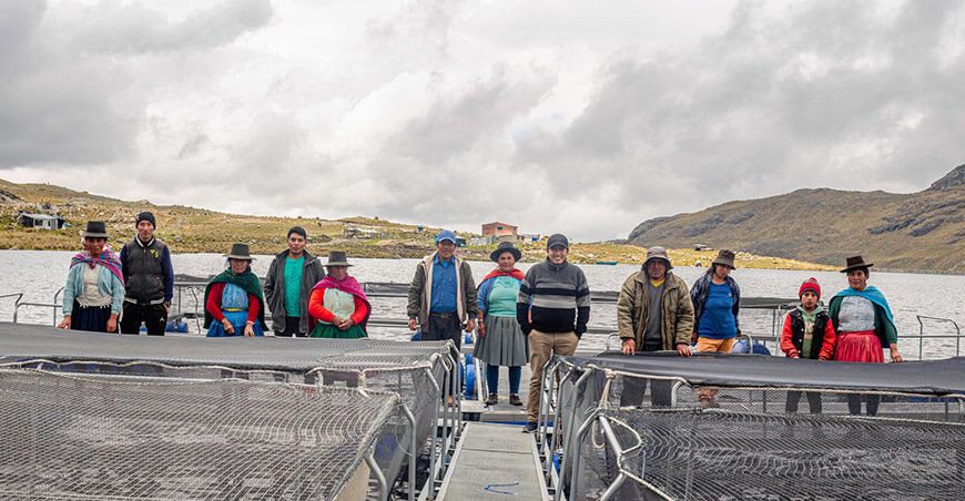 Apurímac refuerza la producción de truchas con nueva dotación de equipos jaulas flotantes