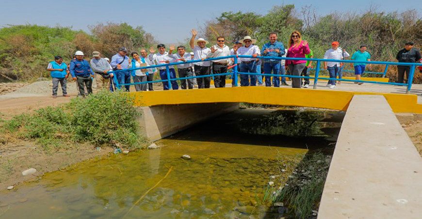 Inauguraron canales para riego La Playa y La Palma en Yauca en Arequipa Perú
