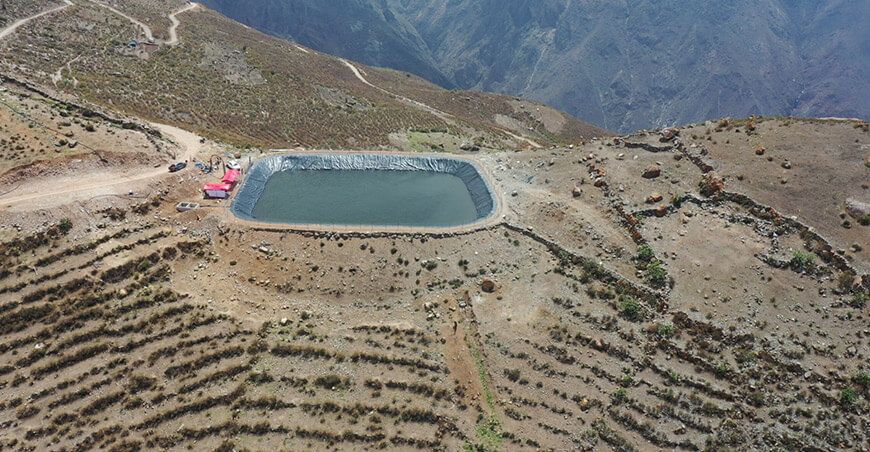 Microrreservorio permitirá irrigar 76 hectáreas de cultivos de Catahuasi Lima Perú