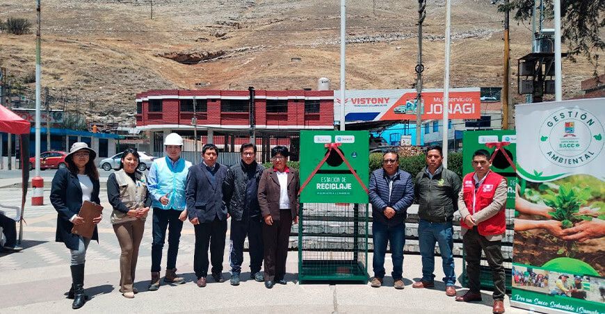 Recolectan más de 4 TM de residuos sólidos e instalan 17 estaciones de reciclaje en La Oroya Junín Perú ONG Recicla Latam