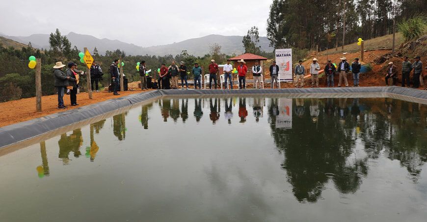 Inauguran 83 reservorios para potenciar la agricultura y ganadería en Matará Cajamarca Perú