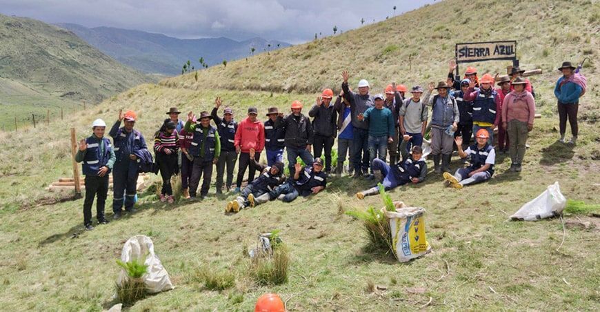 Sierra Azul reforestó 10 hectáreas en Gorgor para restaurar ecosistemas y proteger el agua