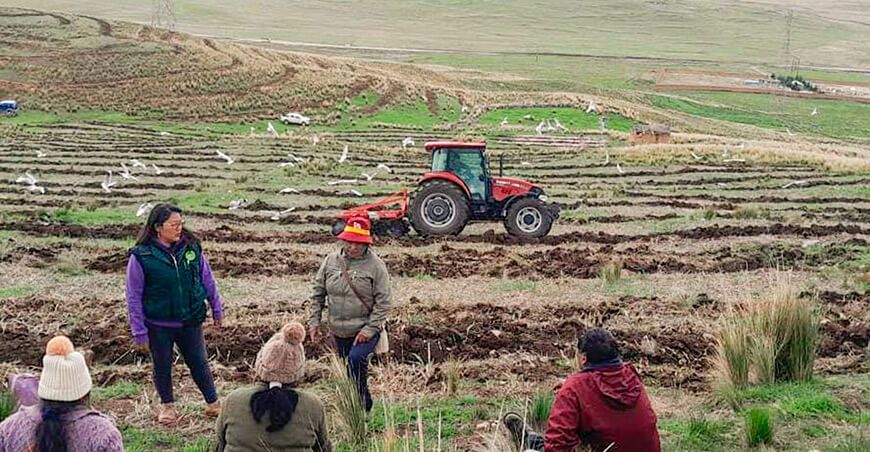 zanjas de infiltración para almacenar agua de lluvia Junín Perú