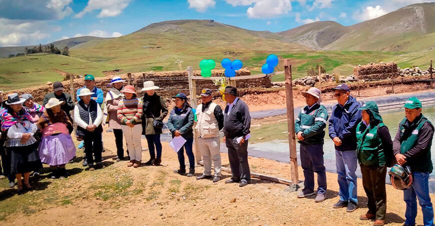 Agro Rural inauguró reservorio San Pedro Cajas Junín Perú