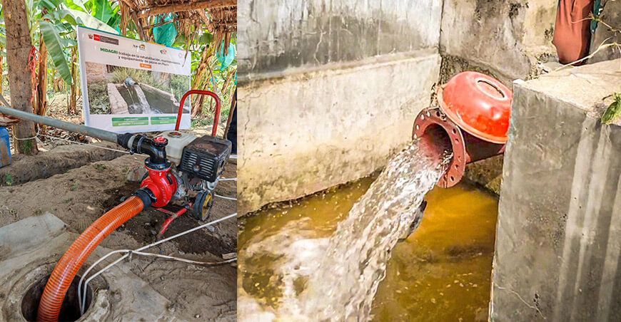 Agro Rural culminó limpieza y mantenimiento de 70 pozos en Piura Perú