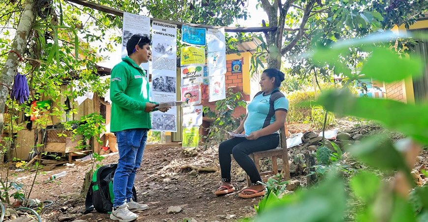 Devida escuelas de campo productores de cacao Junín
