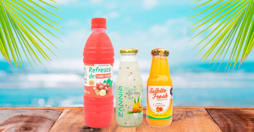 Cinco bebidas saludables Innovadoras opciones a base de aloe vera, camu camu, pitahaya, cocona y aguaje