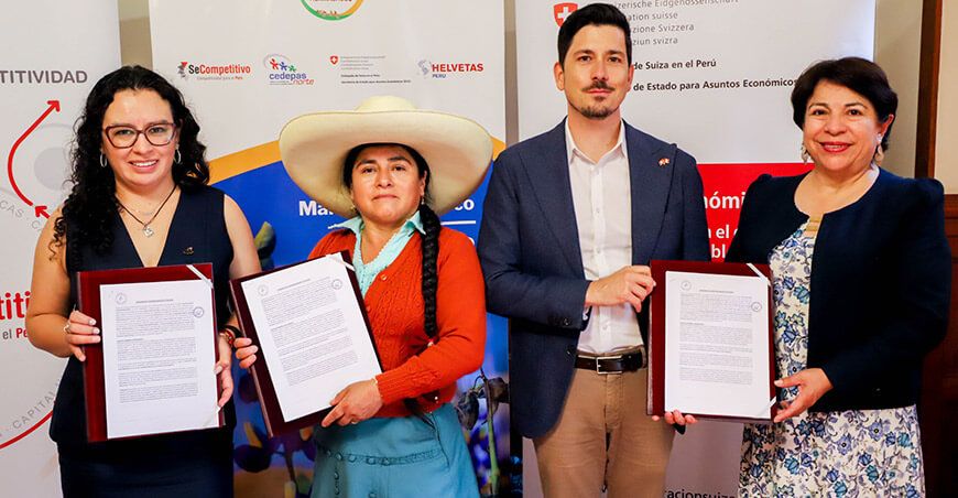 Cooperación Económica Suiza SECO impulsa la competitividad de quinua y tarwi en La Libertad Perú