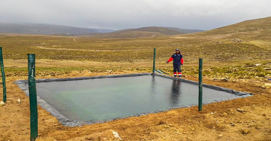 microrreservorios para fortalecer la producción de alpacas en Caylloma Arequipa Perú