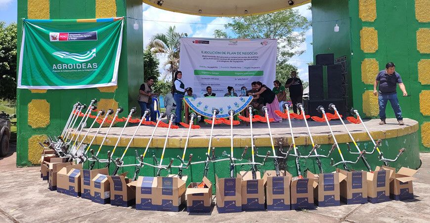 Agroideas entrega camión de 8 toneladas a organización de plátano bellaco de Yuyapichis Huánuco Perú