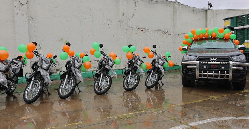 GORE Junín entregó 15 motocicletas y una camioneta al proyecto de Titulación de Predios Rurales
