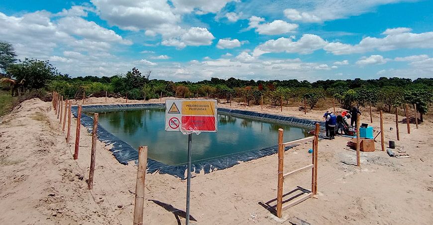 Entregan reservorios para fortalecer la agricultura en Somate Bajo GORE Piura Perú