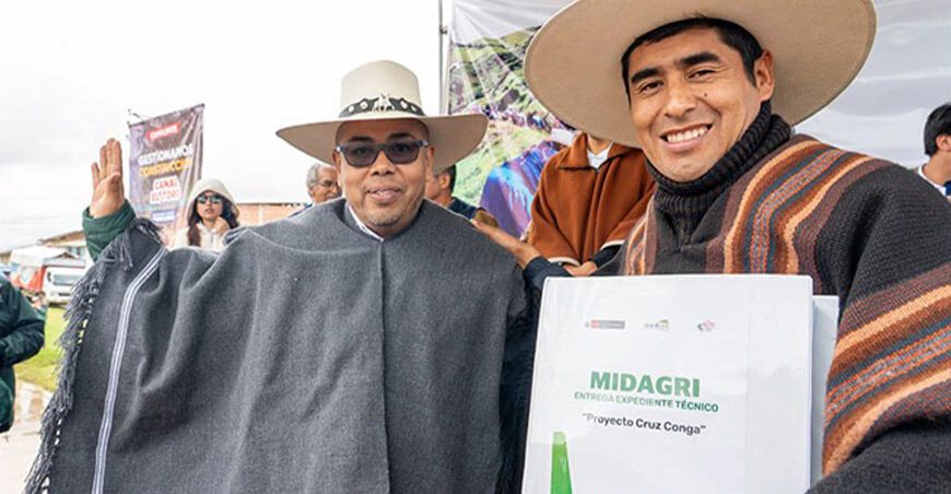 Midagri entregó expediente del sistema de riego Cruz Conga – Sedamal El Toro en Celendín Cajamarca Perú