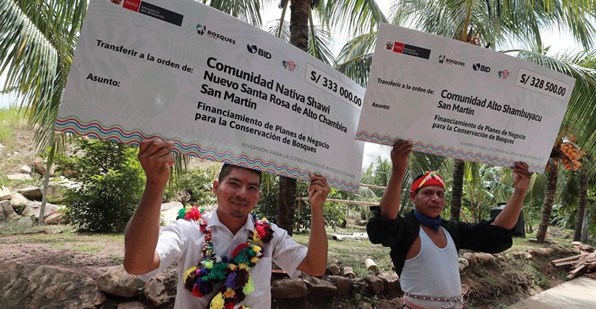 Minam entrega fondos económicos y equipamiento a comunidades nativas de San Martín, Loreto y Ucayali