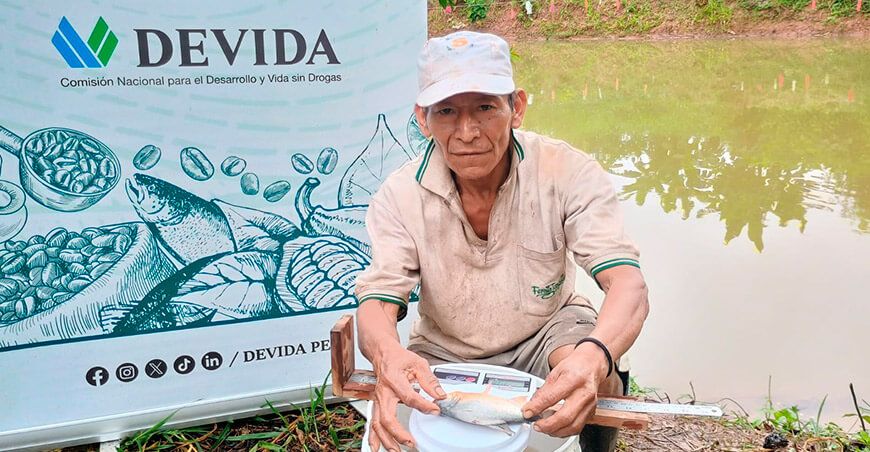 Devida asiste en la producción de peces amazónicos a productores acuícolas de Pasco