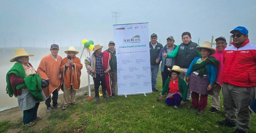 Agro Rural inauguró canal y reservorio en Cerro Mashín en La Libertad Perú