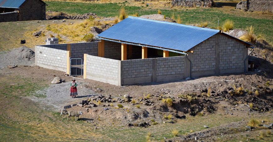 Agro Rural cobertizos proteger alpacas y ovinos Arequipa Perú