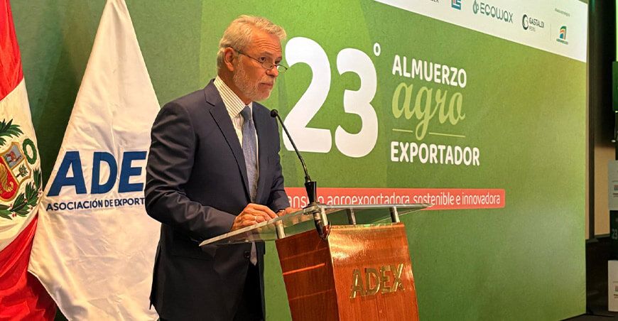 presidente de la Asociación de Exportadores (ADEX), Julio Pérez Alván
