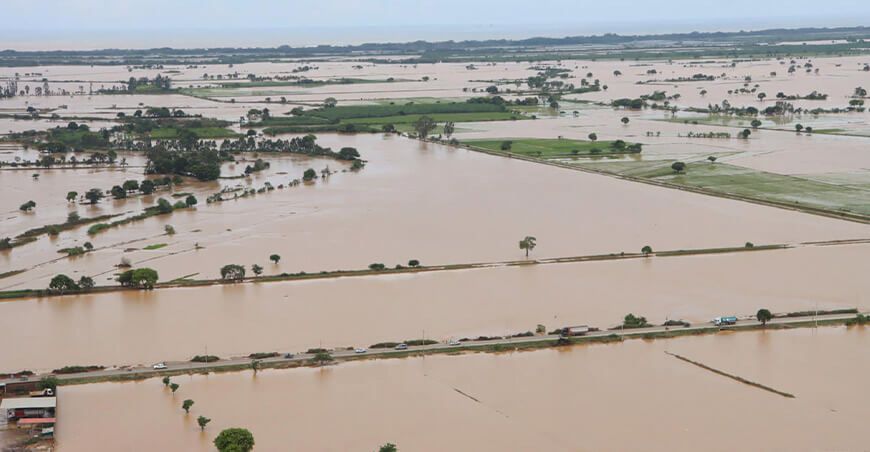 Intensas lluvias afectaron 15 000 hectáreas agrícolas en Tumbes