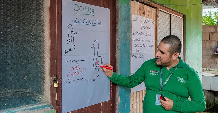 Devida fortalece sanidad acuícola con la formación de comités en el Alto Huallaga Huánuco Perú