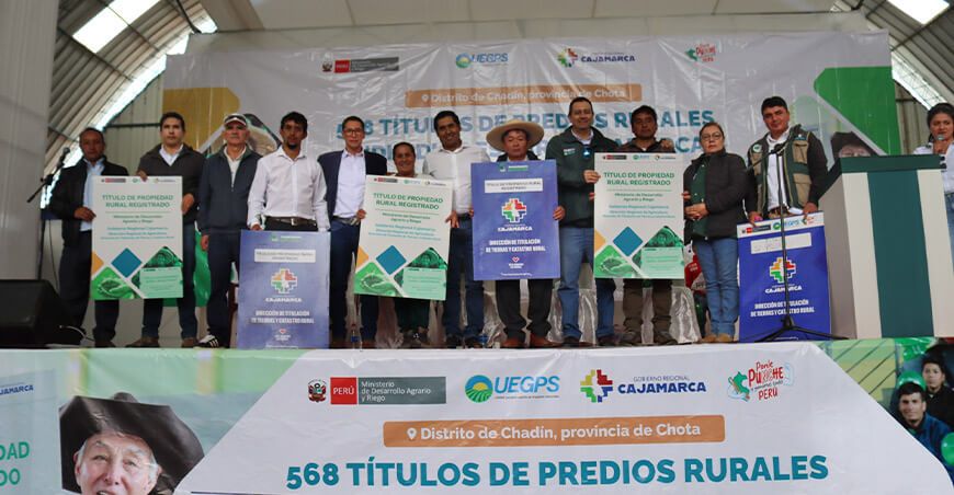 Entregaron 568 títulos de propiedad rural en Chadin y Paccha en Cajamarca Perú