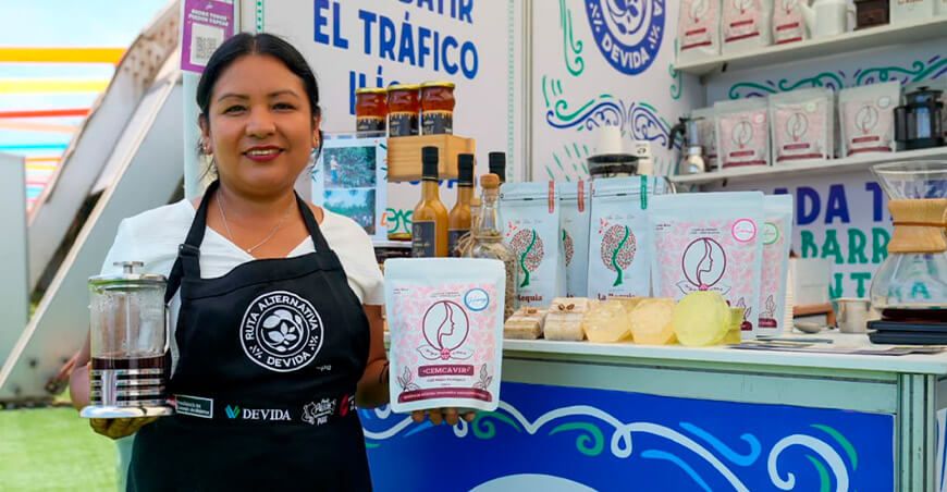 Cafés del desarrollo alternativo destacaron en la feria “Café para Todos” Devida Perú