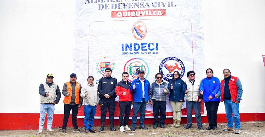 GORE La Libertad implementa almacén de ayuda humanitaria en Quiruvilca para emergencias por lluvias