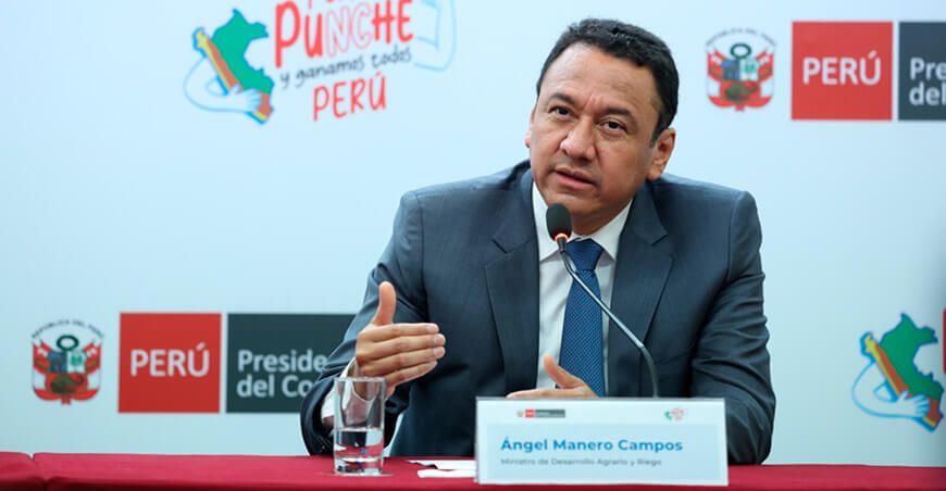 ministro de Desarrollo Agrario y Riego, Ángel Manero Campos