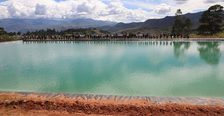 reservorios en la comunidad campesina de Pomabamba Cajamarca Perú