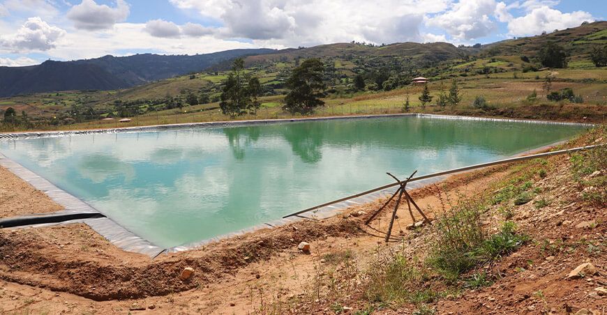 reservorios en la comunidad campesina de Pomabamba Cajamarca Perú