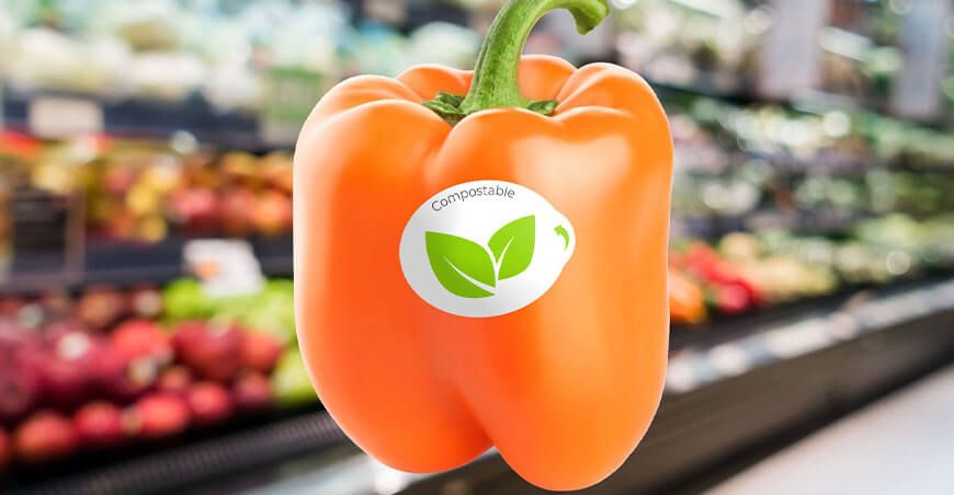 Sinclair impulsa el uso de etiquetas compostables PLU certificada