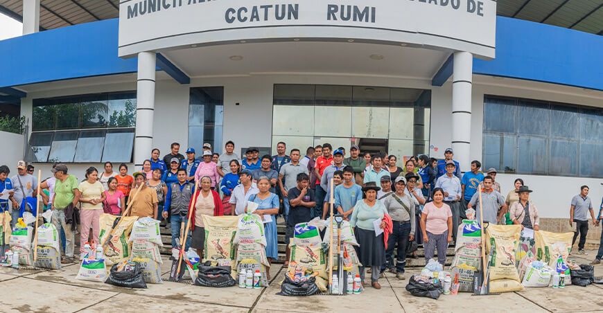 Entregaron kits agrarios a familias afectadas por el desborde del río Apurímac
