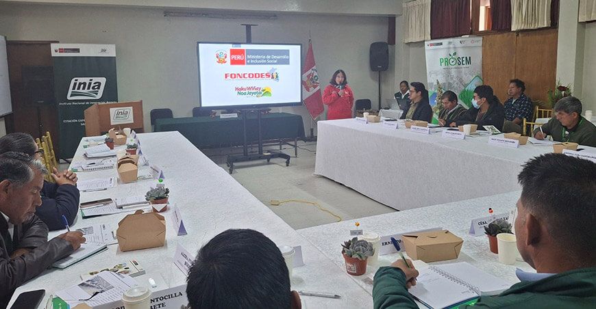 Instalaron mesa técnica para promover tecnologías que mejoren la calidad de las semillas Junín Perú