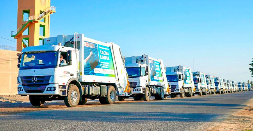 Minam entregó moderna flota de camiones compactadores para mejorar la limpieza pública Tacna