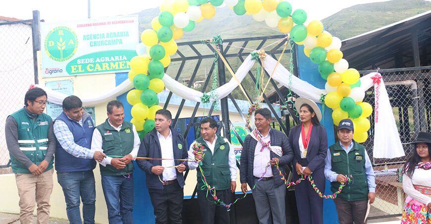 una nueva oficina agraria en el distrito de El Carmen, en la provincia de Churcampa Huancavelica Perú