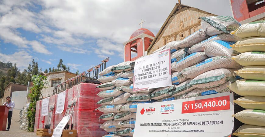Procompite Tacna impulsa producción de manzana y maíz amiláceo en Tarucachi