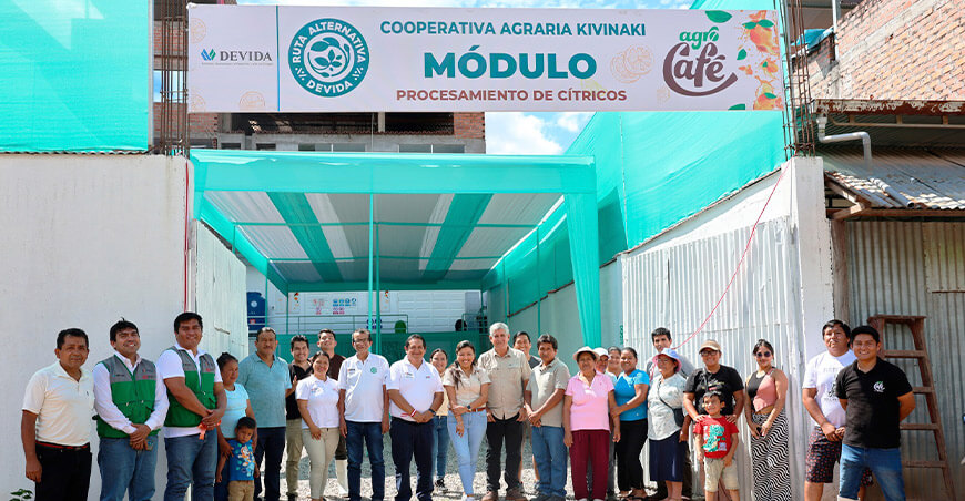 Devida entregó módulo de procesamiento de cítricos a productores de Perené Chanchamayo Junín Devida Perú