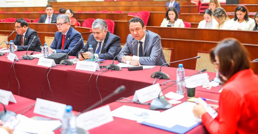 El ministro Manero Campos expuso ante la Comisión de Presupuesto y Cuenta General del Congreso