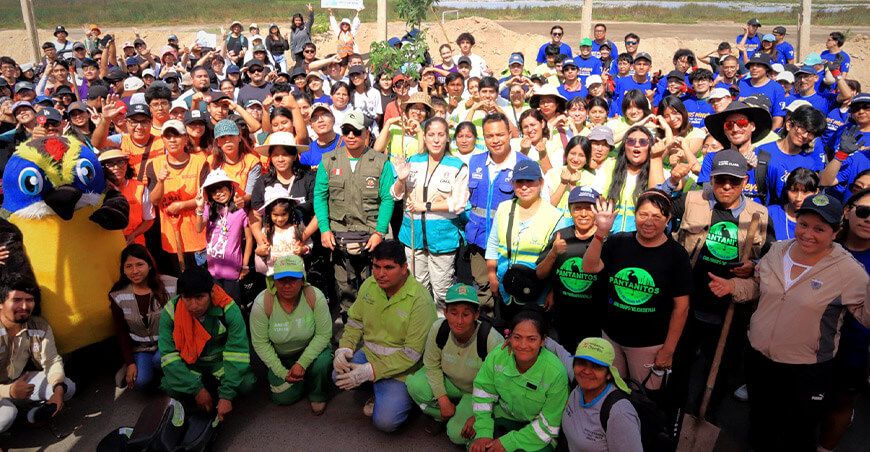 Plantaron más de 300 árboles para transformar alrededores del Humedal Pantanos de Villa Lima Perú