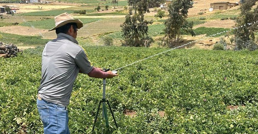 productor cultivo riego tecnificado Perú