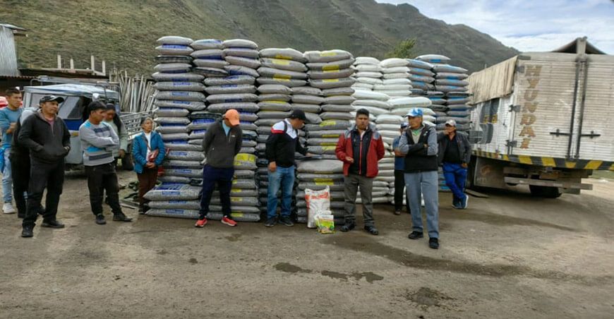 Municipalidad de Ollantaytambo asumió transporte de fertilizantes para próxima campaña agrícola Cusco Perú