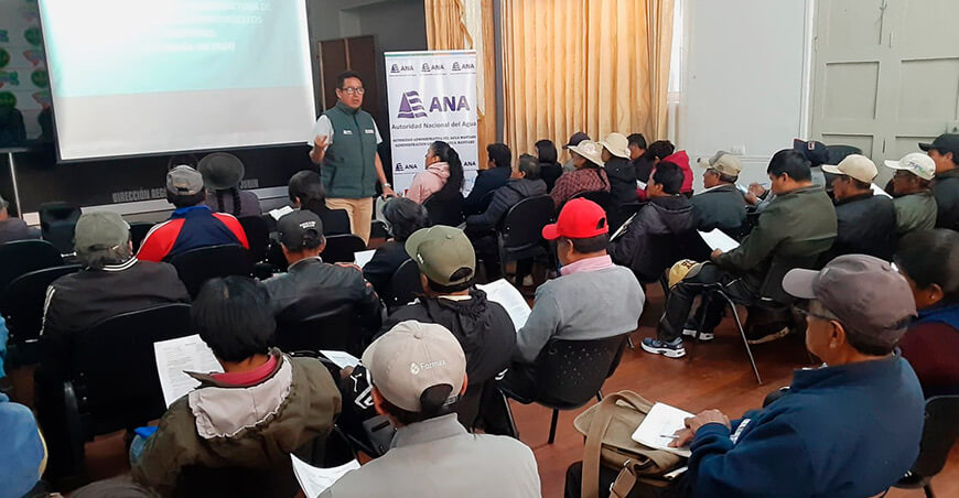 ANA fortalece capacidades para la implementación de núcleos ejecutores de riego menor de Junín Perú 