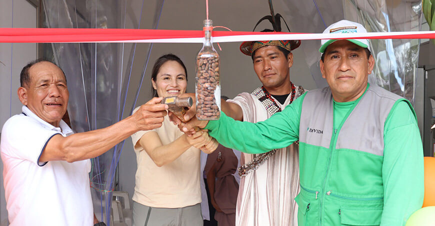 Devida entregó renovada planta de transformación de cacao a asociación de Palcazú Pasco Perú