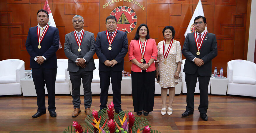 El Colegio de Ingenieros del Perú condecorará a tres destacados profesionales
